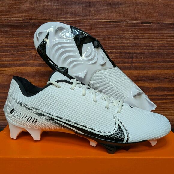 Nike Vapor Edge Speed 360 Men's 12.5 White Black Football Cleats CD0082-100